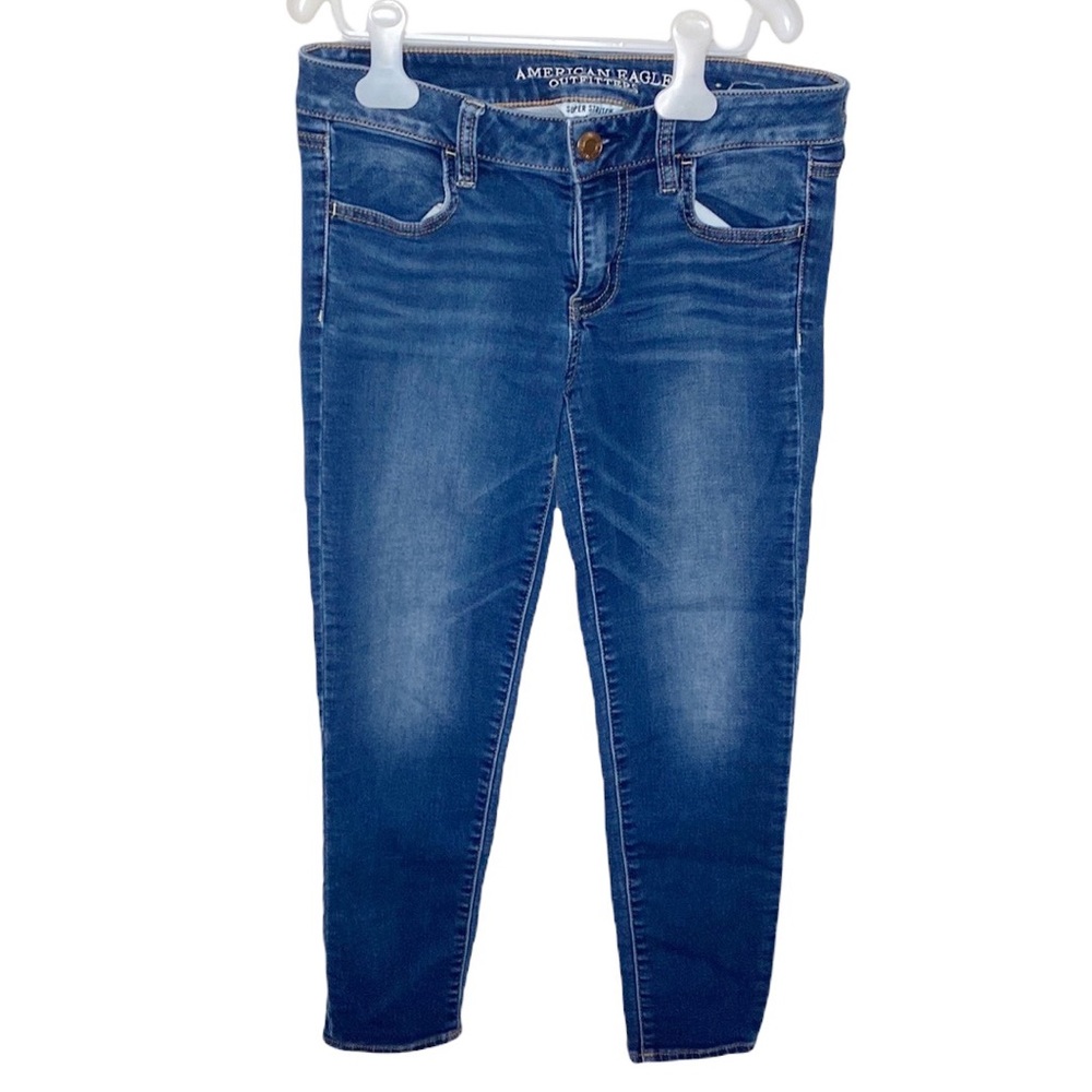 American Eagle jegging crop super stretch medium wash ankle jeans size 4l
